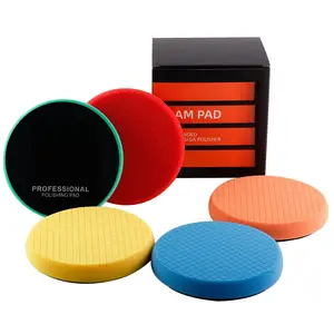 Buffing Sponge Pads,  5Pcs 6.5 Inch Face for 6 Inch 150mm Backing Plate Compound, Cutting  Pad Kit for Car Buffer Polisher Compounding,  and Waxing   compound polishing automotive dashboard extendable handle