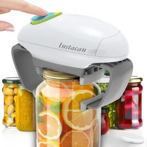 Higher Torque and One Touch Electric Jar Opener Easy Remove Almost Size Lid with Auto-Off, Powerful Bottle Opener for Arthritic Hands, Automatic Jar Opener for Weak Hands and Seniors (White) Kitchen Utensils