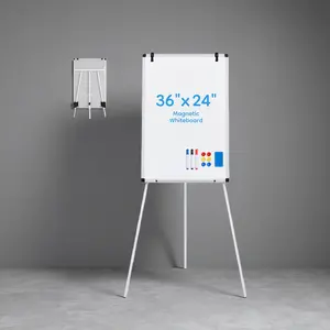 Portable Design,Hight Adjustable,36" x 24" Magnetic Portable Whiteboard with Adjustable Tripod Easel for School,Home Office,Easy Assembly,Portable Foldable Outdoor,Easel Whiteboard - Magnetic Portable Dry Erase,for Office or Teaching at Home & Classroom