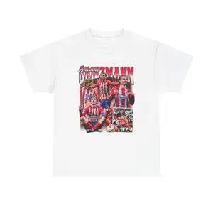 Retro Vintage 90s Graphic Antoine Griezmann T-Shirt, Atlético Madrid Tee, Soccer T-Shirt, Bootleg Sport Tee, Cotton Tee