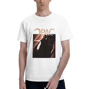 2Pac "Me vs. the World" Graphic T-Shirt - Men's Casual Cotton, Crew Neck, Slim Fit - Great for Sports, Beach, Hiking, Parties and Everyday Wear daily wear men gift