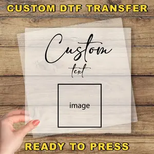 Custom Text Image Ready To Press Design, Personalized Photo DTF Transfer