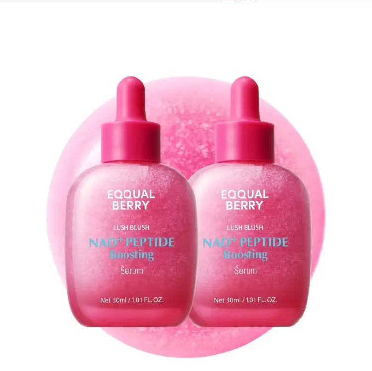 EQQUALBERRY NAD+ Peptide Boosting Smoothie Serum – Anti-Aging Korean Skin Care | Firming Serum with 5 Ceramides & Vegan Collagen for Wrinkles & Radiant Glow(1.01oz/30ml)
