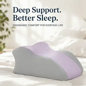 Ergonomic Deep Support  Pillow, Premium Memory Foam Neck Pillow for Pain Relief, Restful Sleep & Versatile Use