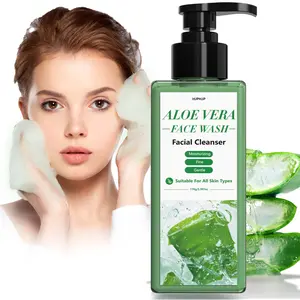 Aloe Vera Face Wash, Gentle Facial Cleanser for Teens & Adults, Moisturizing & Non-Tight Feeling, Safe Daily Skincare Routine