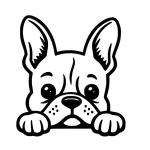 Peek-a-Boo Buddies French Bulldog Rearview Mirror Decal/Sticker for Car Truck SUV Home Decor Cell Phone Laptop