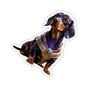Thanos Dog Dachshund Style Kiss-Cut Parody Sticker