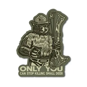 Bow Crew Smokey Bear Sticker Featuring Wildlife Protection Theme