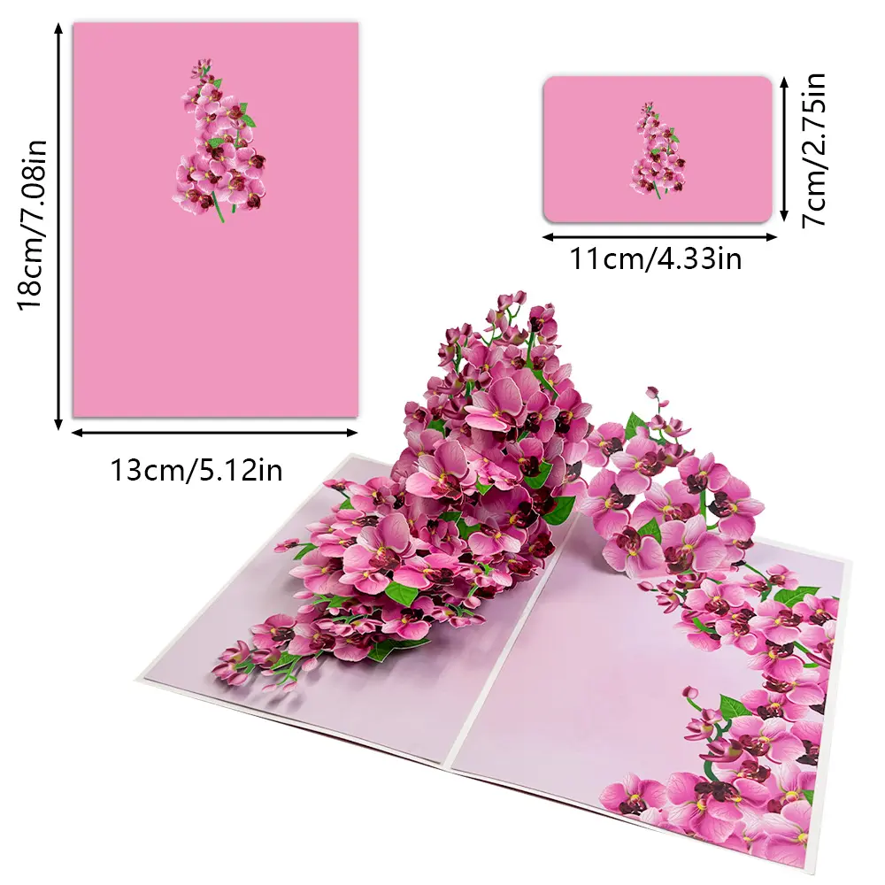 Phalaenopsis Orchid 3D Greeting Card