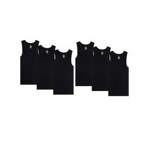 6 Pack Men's 100% Cotton Wife Beater A-Shirts Undershirt Plain Ribbed Tank Top(Sheets)