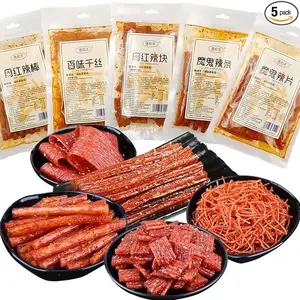 Spicy Strip Small Gluten Spicy Strips Latiao Snack Food - Chinese Special Classic Handmade Spicy Gluten Latiao Delicious Snacking, Best Vegan Fragrant Spicy Flavour