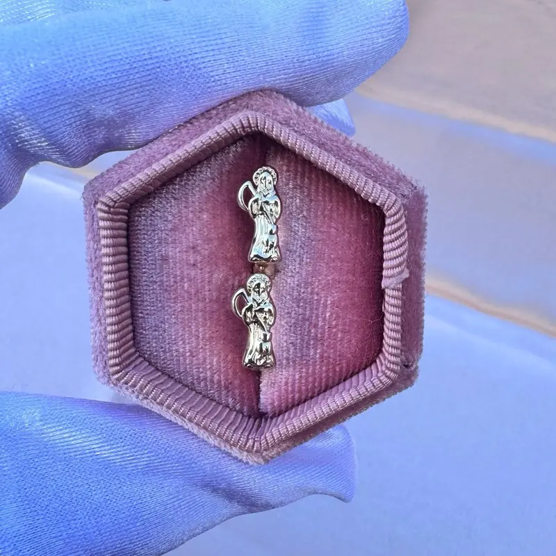Santa Muerte Gold Plated Huggies