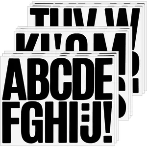 108 PCS 3 Inch Black Self Adhesive Waterproof Vinyl Alphabet Letter Stickers for Poster Bulletin Board Mailbox Classroom Decor