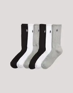 Mens Polo Ralph Lauren Crew Socks 6-Pack