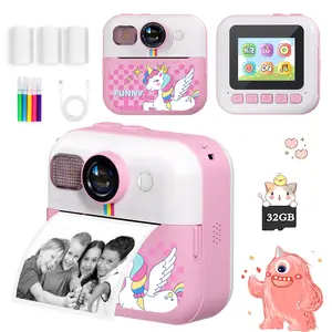 Kids Instant Camera Print Photos Instantly, Toy Camera That Printing Pictures, Instant Prints Cameras Gift for Toddler Girls & Boys Aged 3-12，New model in 2025, Portable Camera