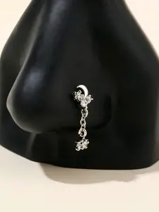 Women's Sexy Stainless Steel Chain Ring, Star Moon Design, All Season Jewelry, Perfect for Daily Wear, Fashion Accessory, Nose Ring Jewelry, Nose Piercing Jewelry