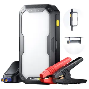 AUXITO Car Battery Jump Starter, 3500A/2500A Portable Jump Starter, Up to 8.5L/8L Gas and 8L/7L Diesel Engines with 2000LM LED Panel Light, 12V Safe Jump Box with 4 Modes Camping Light, Power Bank, Jumper Cable
