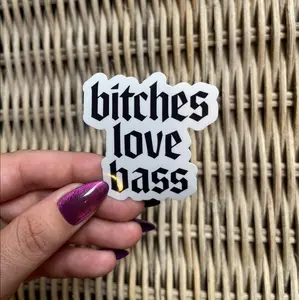 Bitches Love Bass Vinyl Sticker | Rave Bass Music Decal