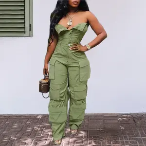 Sexy Cargo Jumpsuit with Pockets for Women – Streetwear Trend