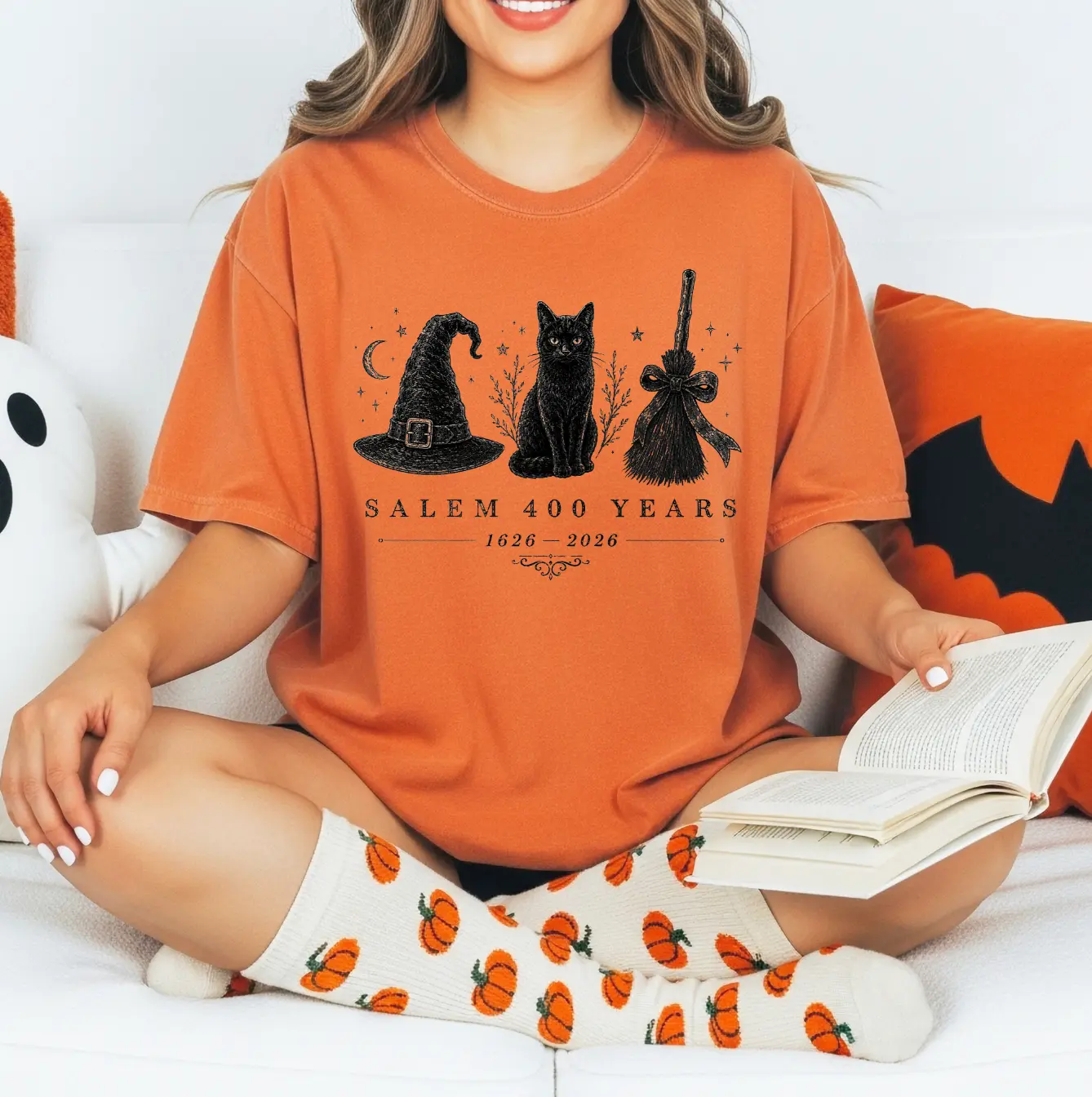 Salem 400 Years Halloween T-Shirt or Sweatshirt, DTG Printed