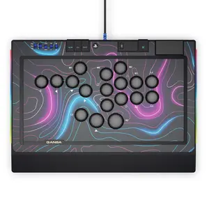 QANBA SAPPHIRE S1 Leverless Controller Arcade Game Controller Fightstick for PC PS4 PS5 Steam Fighting Stick with RGB Lighting