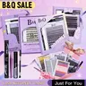 B&Q Brand DIY D Curl Eyelash Clusters Bond-Seal Lash Glue Complete Makeup Kit - Adult-Focused Set for Dramatic Professional Look, Time-Saving Application, Less Hunting, Makeup Set