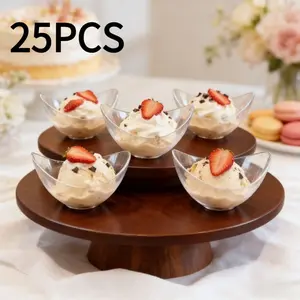 25 Pack Mini Appetizer Plates – Disposable Dessert & Snack Bowls Set | Perfect for Halloween, Christmas, New Year, Valentine’s Day & All Parties