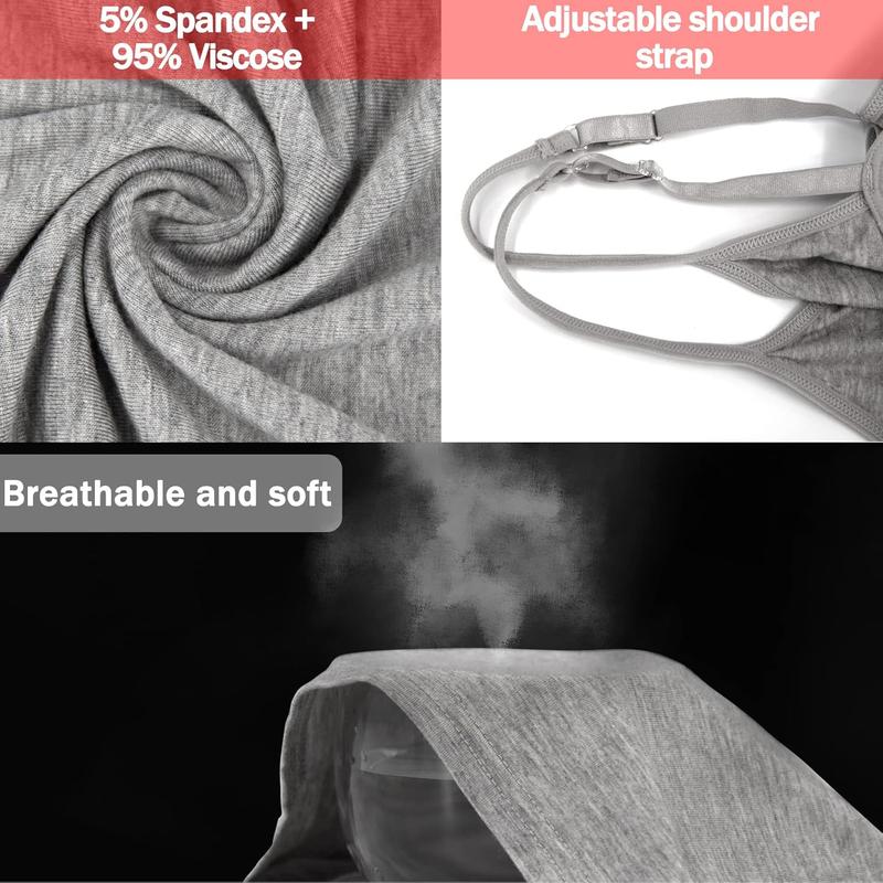 5 Pcs Women's Camisole Tank Top Undershirt Spaghetti Strap Basic Camisoles