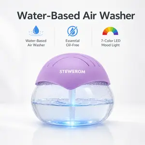 Stewerom Plug-in Air Purifier with Water Filter, Aroma Diffuser, Long-Lasting Fragrance, Odor Eliminator – Aroma Aromatherapy Machine for Home Bedroom, Office (Essential Oil Not Included), Plug-In Aromatherapy Machine