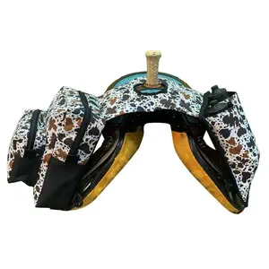 Cow Print Insulated Water Bottle Horn Bag