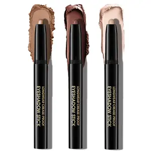 3-Pack Eyeshadow Sticks - Velvety-Smooth, Waterproof, Long-Lasting, Versatile Shades for Eyes Cheeks & Highlighting - Effortless Beauty in 3 Shades