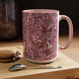 Adult Humorous Penis Illustration Accent Coffee Mug | 11oz 15oz
