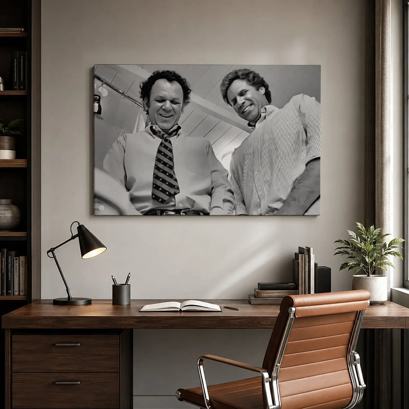 Step Brothers Comedy Canvas Poster - Humor Film Scene Black and White Print, Home Wall Art, Wall Picture Decor for Bedroom, Dorm Room Decor, Add A Splash Of Fun, Wall Decor Art, Fans Of The Step Brothers