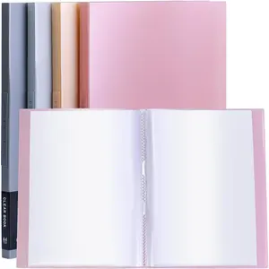 Binder with Plastic Sleeves 8.5x11 20-Pocket Heavy Duty Art Portfolio Folder with Clear Sheet Protectors,Displays 40Pages, Presentation Book for Artwork, Document Organizer(Pink)