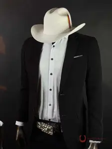PLATINI MENS BLAZER BLACK W/ GREY FORAL BLZ9926