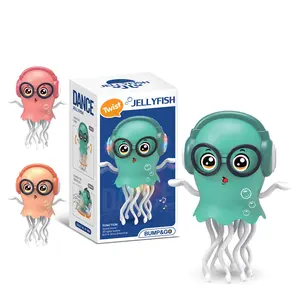 Electric Walking Squid Toy, Cartoon Jellyfish Dancing, Sensor Avoidance, Automatic Crawling Octopus, Electronic Pet, Light Music, Musical Light Up