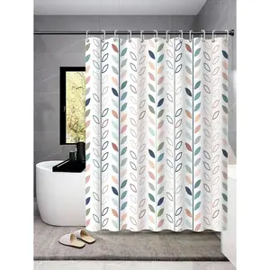 1pc Digital Printed Waterproof Antibacterial Shower Curtain Home Bathroom Decor Fall Decor Bathroom Accessories Back To School