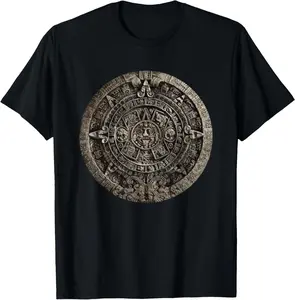 100% Cotton Aztec or Mayan Calendar Maya Men Women T-Shirt