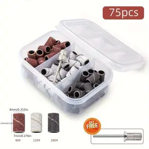 1set Nail Art Sanding Ring Nail Surface Dead Skin Remover Nail Sanding Ring Grinder Grinding Head Nail Art Tool Pedicure Care Tool