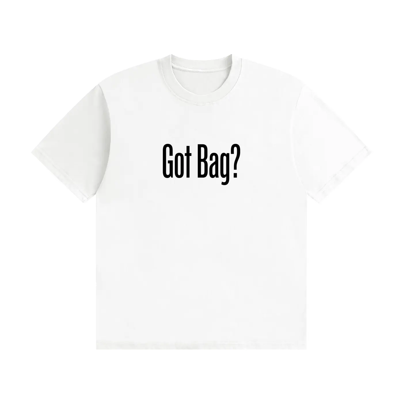Unisex Round Neck "Got Bag?" Funny Graphic T-Shirt, Cotton Short Sleeve Casual Streetwear Top Apparel Fabric Menswear