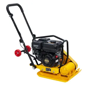 6.5HP Plate Compactor Rammer, 212CC Gas Engine, 4200lbs Compaction Force Rammer Jumping Jack Tamper, 22.1x15.9 in Plate, 5600 VPM Pavement Compactor for Walkways, Asphalts, Paver Landscaping