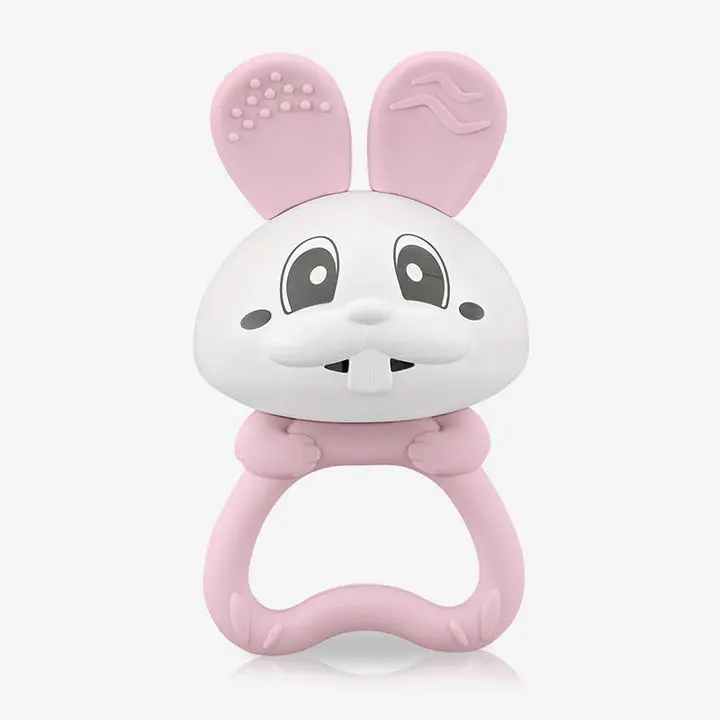 Mombella 2 in 1 Baby Teething Toys  with Rattle, 6–12 Months, Baby's First Toy with Anti Drop Strap, Teething Relief Baby Chew Toys