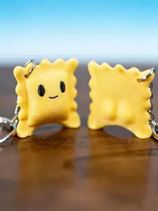 1 pc Cute 3D Dumpling Keychain Pendant,Adorable Cartoon Design， Perfect Gift for Adults & Kids, , Fun and Unique Accessory for Bags & Keys