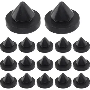 60 count Rubber Door Silencer, 1/2 Inch Diameter Metal Door Anti  Silencer, Heavy Duty Hinge Outlet Door Stop for Metal Frame (Black)