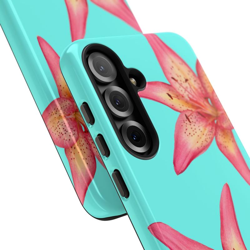 Premium Tiger Lily Flower Phone Case, Shockproof & Protective, High-Color, Available for Different Phones