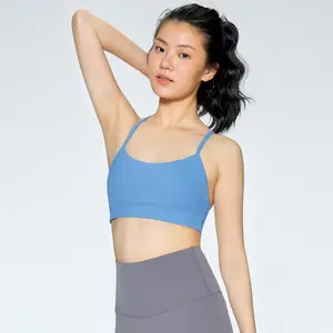 Yoga Tank Top Sexy Y-Back, Push-Up Strappy Design Versatile Backless Sports Bra for Fitness, Running, and Outerwear