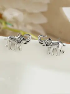 Daily Commuting Fresh and Versatile Minimalist Elephant Cartoon Statement Drop Earrings, Accessories for Women Girls, Ideal Gift