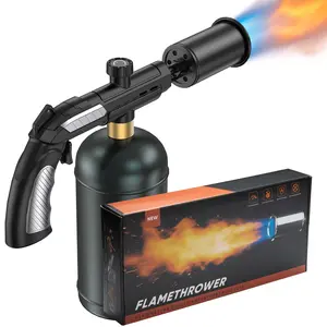 SOARFLY Propane Torch Gun, Adjustable Cooking Blow Torch Gun Wood Torch Burner for Grilling, Cooking, Camping, BBQ Ignition, Welding Torch,  Good for Searing Steak, Campfire Starter, Charcoal Lighter, Flame Thrower (Propane Tank Not Included )