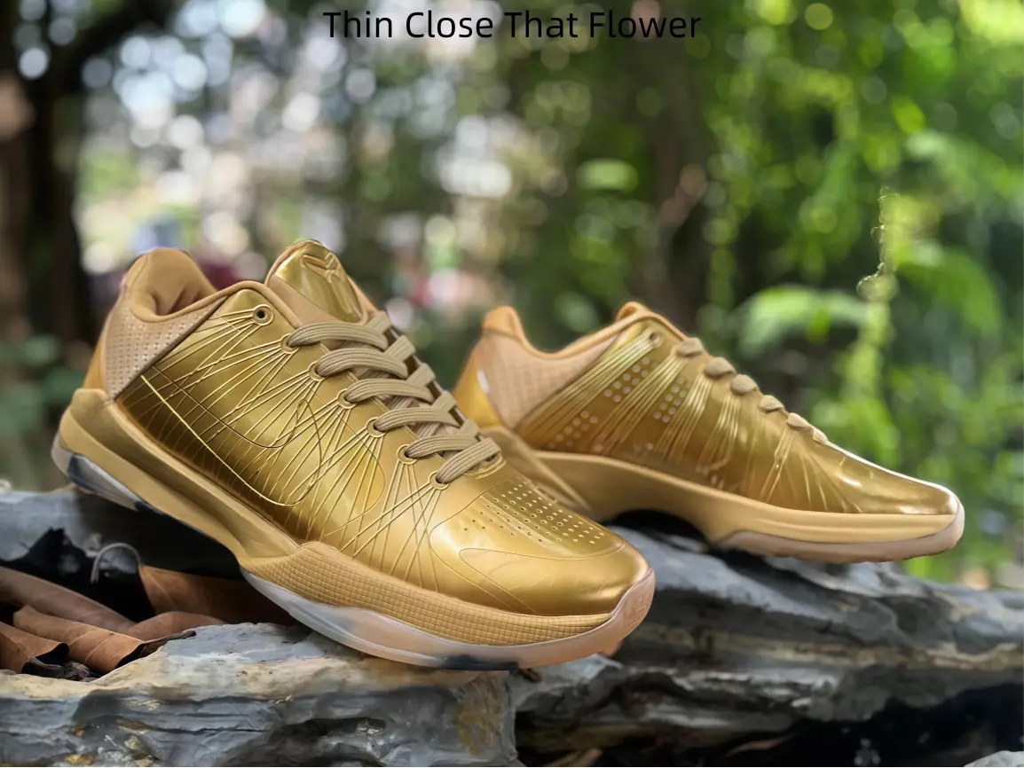 Monochromatic Metallic Gold Professional Game Basketball Footwear, Soft Air-permeable Outer Shell, Anti-slip Outsoles For Indoor Tournaments And Weekend Amateur Ball Games