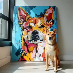 Paint by Numbers Personalized Pet Portrait Kit DIY Dog Cat Memorial Gift for Mom Wedding Anniversary Home Wall Art Beginner-Friendly Complete Creativity Kit Safe Kid-Friendly Materials